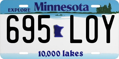 MN license plate 695LOY