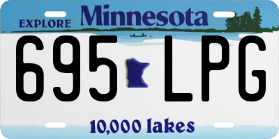 MN license plate 695LPG