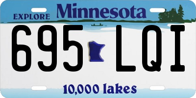 MN license plate 695LQI