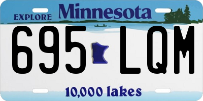 MN license plate 695LQM