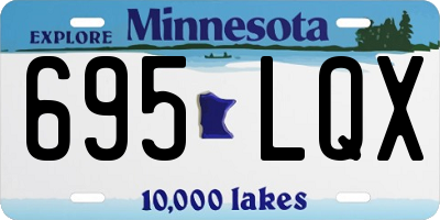 MN license plate 695LQX
