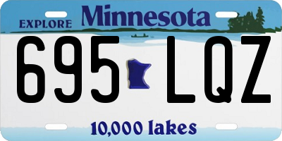 MN license plate 695LQZ