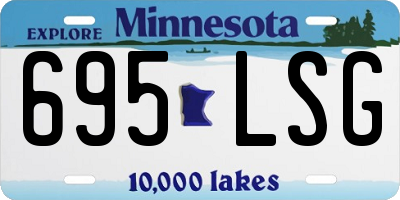 MN license plate 695LSG