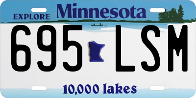 MN license plate 695LSM