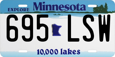 MN license plate 695LSW