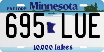 MN license plate 695LUE