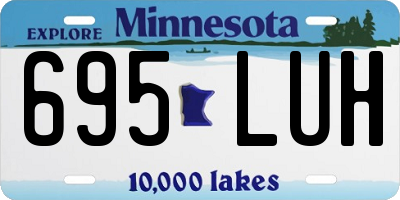 MN license plate 695LUH