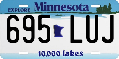 MN license plate 695LUJ