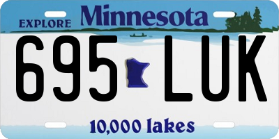 MN license plate 695LUK