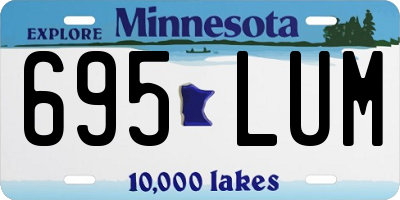 MN license plate 695LUM