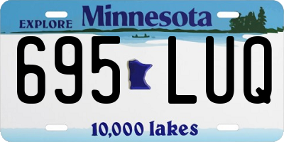 MN license plate 695LUQ