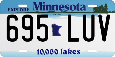 MN license plate 695LUV