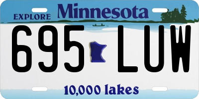 MN license plate 695LUW