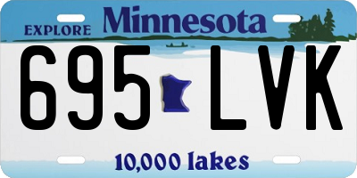 MN license plate 695LVK