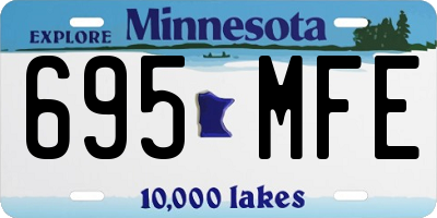 MN license plate 695MFE