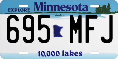 MN license plate 695MFJ