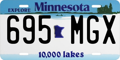 MN license plate 695MGX