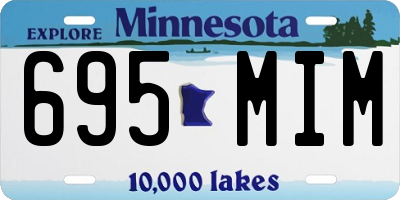 MN license plate 695MIM