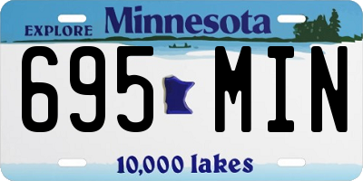 MN license plate 695MIN
