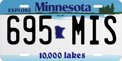 MN license plate 695MIS