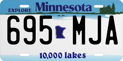 MN license plate 695MJA