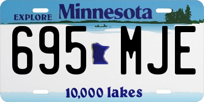 MN license plate 695MJE