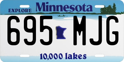 MN license plate 695MJG