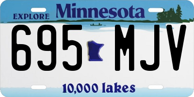 MN license plate 695MJV