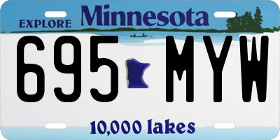 MN license plate 695MYW