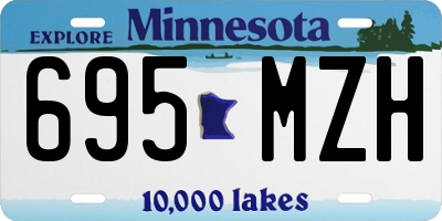 MN license plate 695MZH