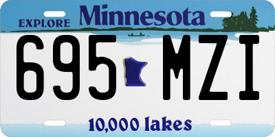 MN license plate 695MZI