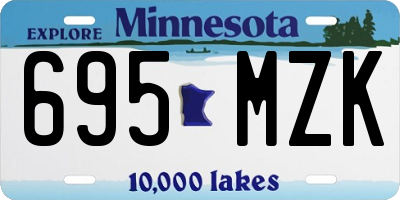 MN license plate 695MZK