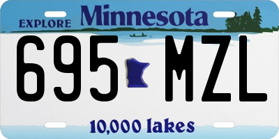 MN license plate 695MZL