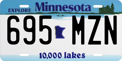 MN license plate 695MZN