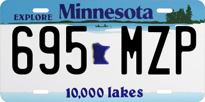 MN license plate 695MZP