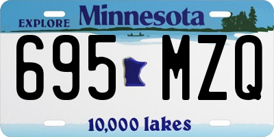 MN license plate 695MZQ