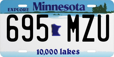 MN license plate 695MZU