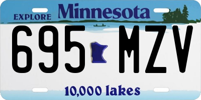 MN license plate 695MZV