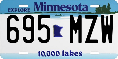 MN license plate 695MZW