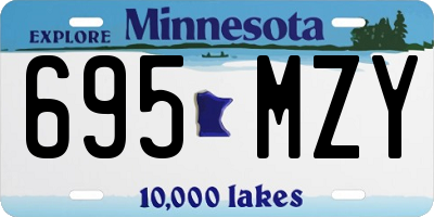 MN license plate 695MZY