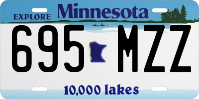 MN license plate 695MZZ