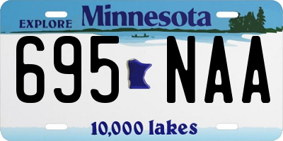 MN license plate 695NAA