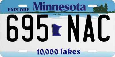 MN license plate 695NAC