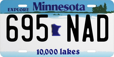 MN license plate 695NAD