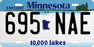 MN license plate 695NAE