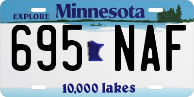 MN license plate 695NAF