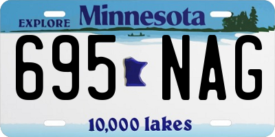 MN license plate 695NAG