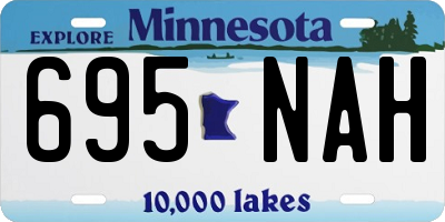 MN license plate 695NAH