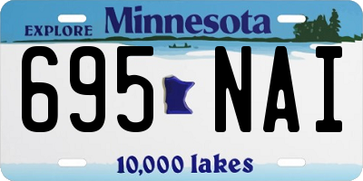 MN license plate 695NAI