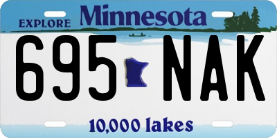 MN license plate 695NAK